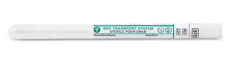 Puritan 6" Sterile Standard Foam Swab w/Polystyrene Handle & Dry Transport Tube - 25-1506 1PF BT, Cs