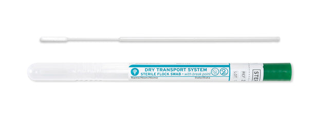 PurFlock Ultra Dry Transport System 6" Sterile Mini-tip Flock Swab & Tube - 25-3316-U EMB 80 BT-PurFlock, Cs