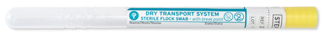 HydraFlock 6" Sterile Mini-tip Flock Plastic Handle Swab & Dry Tube - 25-3316-H EMB 100 BT - 100 Box-Cell Testing Swabs, Cs