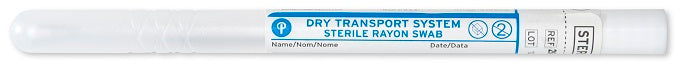 Puritan Dry Transport System 6" Sterile Standard Rayon Plastic Handle Swab & Tube - 25-806 1PR BT-Collection Swab, Cs