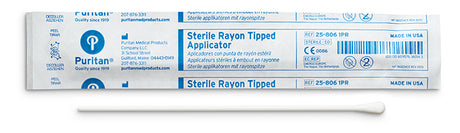 Puritan 6" Sterile Standard Rayon Swab w/Polystyrene Handle - 25-806 1PR-Sterile Applicator, Cs