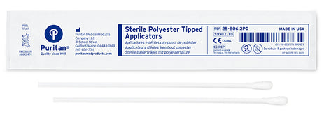 Puritan 6" Sterile Standard Polyester Swab w/Plastic Handle - 25-806 2PD-DNA Testing, Cs