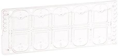 Globe Scientific 3805 Quick-Read Precision and Urinalysis Slide with Counting Circles, 10 Chamber, Pack of 100