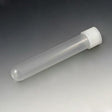 Globe Scientific 6156 Polystyrene Test Tube with Attached Screw Cap, Sterile, 16mL Capacity (Case of 750)