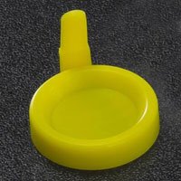 Globe Scientific 113137 Polyethylene Snap Cap with Sanitary Grip for Flared Top Urine Tube, Yellow (Case of 1500)