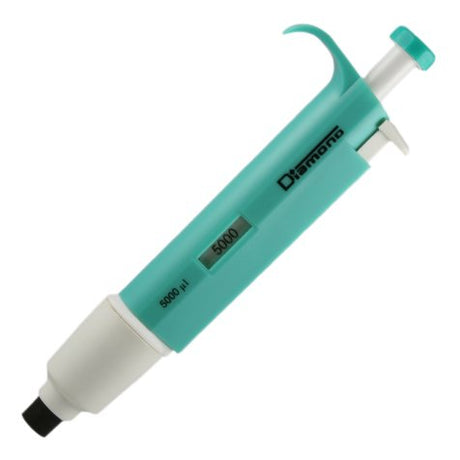 Globe Scientific Diamond 3302-5000 Fixed Volume Pipette, 5000µL Volume, Light Green