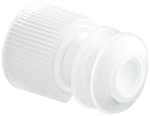 Globe Scientific 118127C Polyethylene Flange Plug Cap for Test Tubes, 12mm Size, Clear (Pack of 1000)