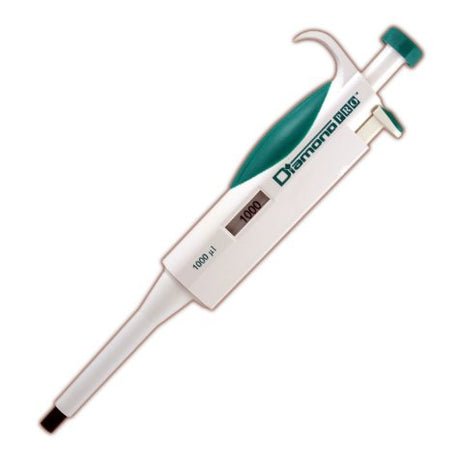 Globe Scientific Diamond PRO 3312-1000 Fixed Volume Research Micropipette, 1,000µL Volume, Light Green