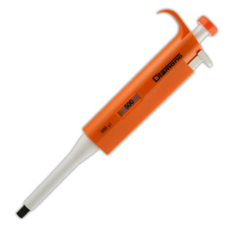 Globe Scientific Diamond 3302-500 Fixed Volume Pipette, 500µL Volume, Orange