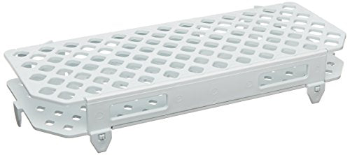 Globe Scientific 456303 Polypropylene Microcentrifuge Tube Rack, White, 100-Place