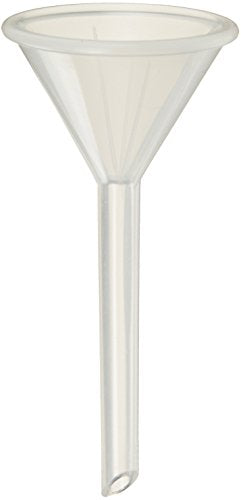 Globe Scientific 600145 Polypropylene Analytical Funnel, 27mm Funnel Size, 25mm Top Diameter (Pack of 20)