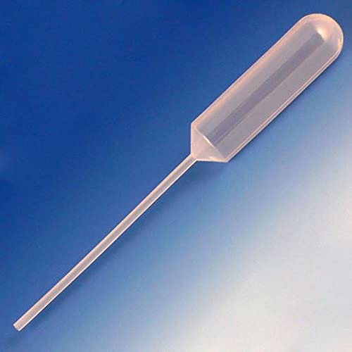 Globe Scientific 138040-S01 Transfer Pipet, General Purpose, Sterile, Individually Wrapped, LDPE, 1.2mL Capacity, 65mm Length, Pack of 500