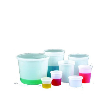 Globe Scientific 271064W Multi-Purpose Container, Economy Style, Separate Snap Lid, Capacity (Case of 50)