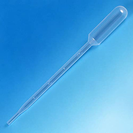 Globe Scientific 137030-500 LDPE Graduated Transfer Pipet, Large Bulb, Non-Sterile, 145mm Length, 5.0mL Capacity (Box of 500)