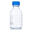 Media Bottle, Globe Glass, 500mL, GL45 Screw Cap, 3.3 Borosilicate Glass, Dual Graduations, 10/Box