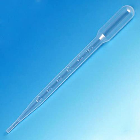 Globe Scientific 137040-500 LDPE Graduated Transfer Pipet for Blood Bank, Non-Sterile, 1.8mL Bulb Draw, 5.0mL Capacity, 155mm Length, Pack of 500