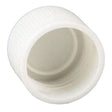 Globe Scientific 5528B Screw Cap for False Bottom Tube with Thread, White, Bulk, Pack of 1500