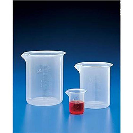 Globe Scientific 600812-1 Polypropylene Griffin Style Low Form Beaker, Molded Graduations, 5000mL Capacity