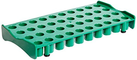 Globe Scientific 3049G Polycarbonate Workstation Rack for CryoClear Cryogenic Vial, Holds 40 Vials, Green (Pack of 5)