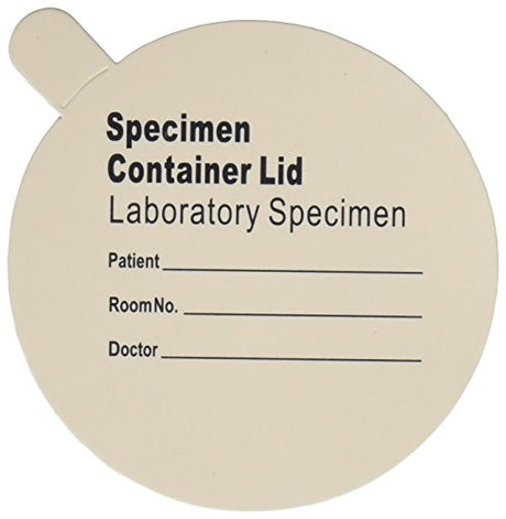 Globe Scientific 5929 Paper Lid for 6.5oz Specimen Containers (Case of 500)