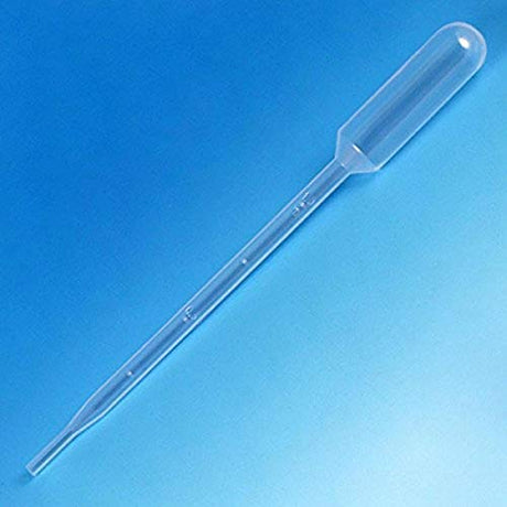 Globe Scientific 137030-500 LDPE Graduated Transfer Pipet, Large Bulb, Non-Sterile, 145mm Length, 5.0mL Capacity (Box of 500)