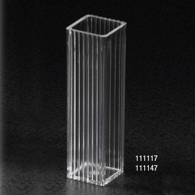 Globe Scientific 112147 Polymethylmethacrylate Cuvette, 2 Clear Sides, Semi-Micro, 2.5ml Capacity (Case of 500)