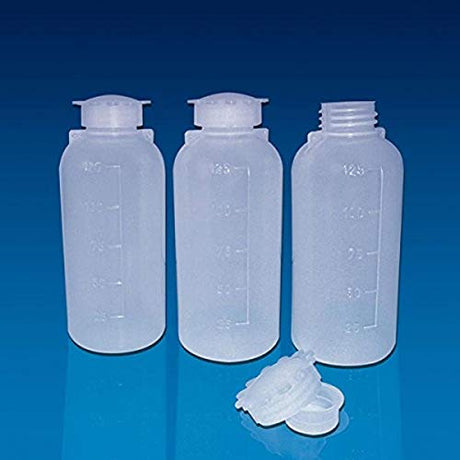 Globe Scientific 600326-4 LDPE Narrow Mouth Flexible Round Bottle with Polypropylene Screwcap, Graduated, 2000mL Capacity (Pack of 4)