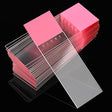 Globe Scientific Diamond 1380-50P White Glass Microscope Slide, 25 x 75mm Size, Ground Edges, Pink Frosted (1,440 Slides)