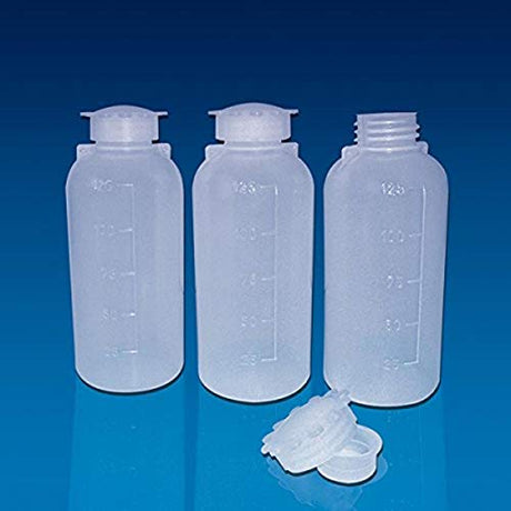 Globe Scientific 600317-12 LDPE Narrow Mouth Flexible Round Bottle with Polypropylene Screwcap, Graduated, 50mL Capacity (Pack of 12)