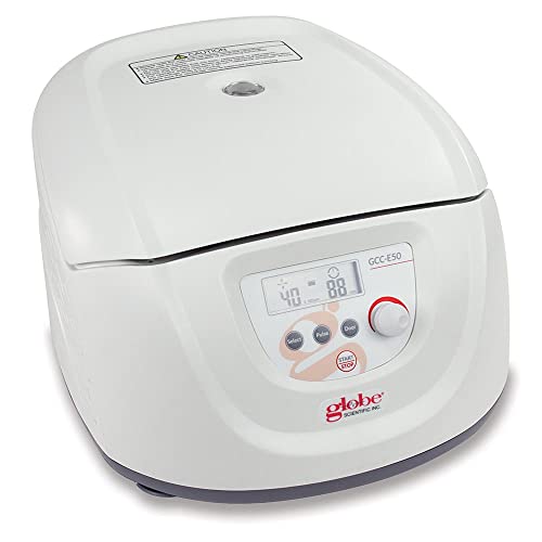 Globe Scientific GCC-E50 Centrifuge, Clinical, Enhanced, 120-240v, 50/60Hz w/ 6-Place Rotor, Sleeves & Risers