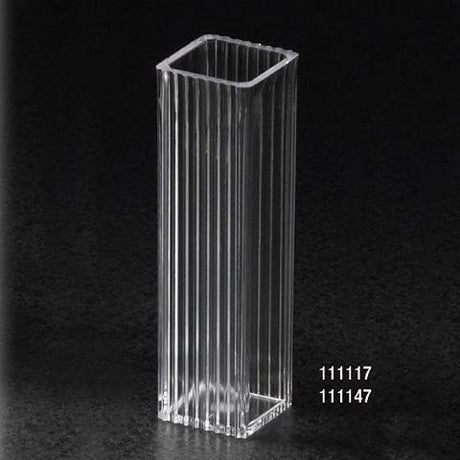 Globe Scientific 112117 Polystyrene Cuvette, 2 Clear Sides, Semi-Micro, 2.9ml Capacity (Case of 1000)