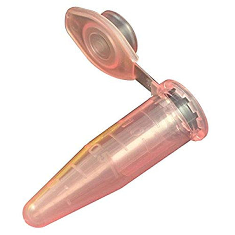 Globe Scientific 111558P Polypropylene Graduated Microcentrifuge Tube with Snap Cap, 1.5ml Capacity, Pink (Pack of 1000)