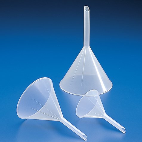 Globe Scientific 600155 Polypropylene Analytical Funnel, 150mm Funnel Size, 150mm Top Diameter (Pack of 5)