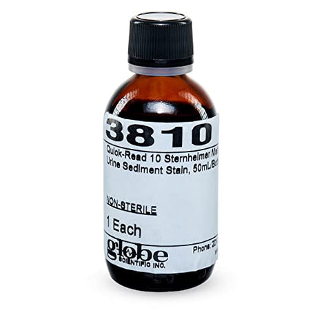 Globe Scientific 3810 Sternheimer Malbin Urine Sediment Stain, 50ml Volume
