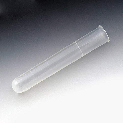 Globe Scientific 111040 Polypropylene Graduated Test Tube with Rim, 12mL Capacity, 16mm Diameter, 100mm Height, Pack of 2000