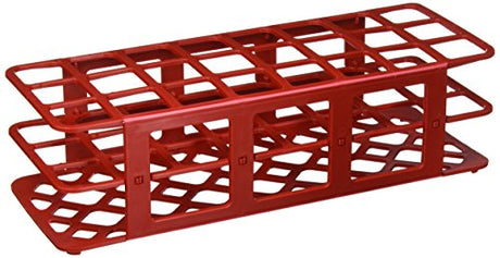 GLOBE SCIENTIFIC 456810 Rack, 24-Place, Pp, Red