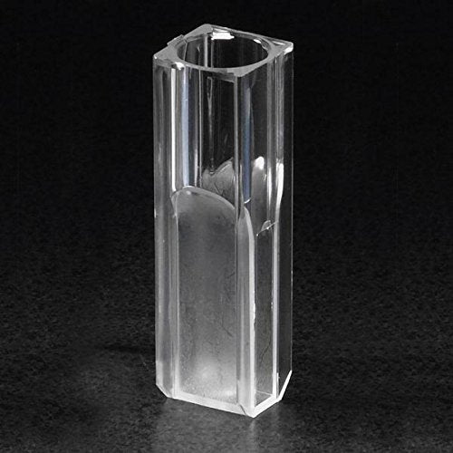 Globe Scientific 112157 Polymethylmethacrylate Cuvette, 2 Clear Sides, Micro, 1.5ml Capacity (Case of 500)