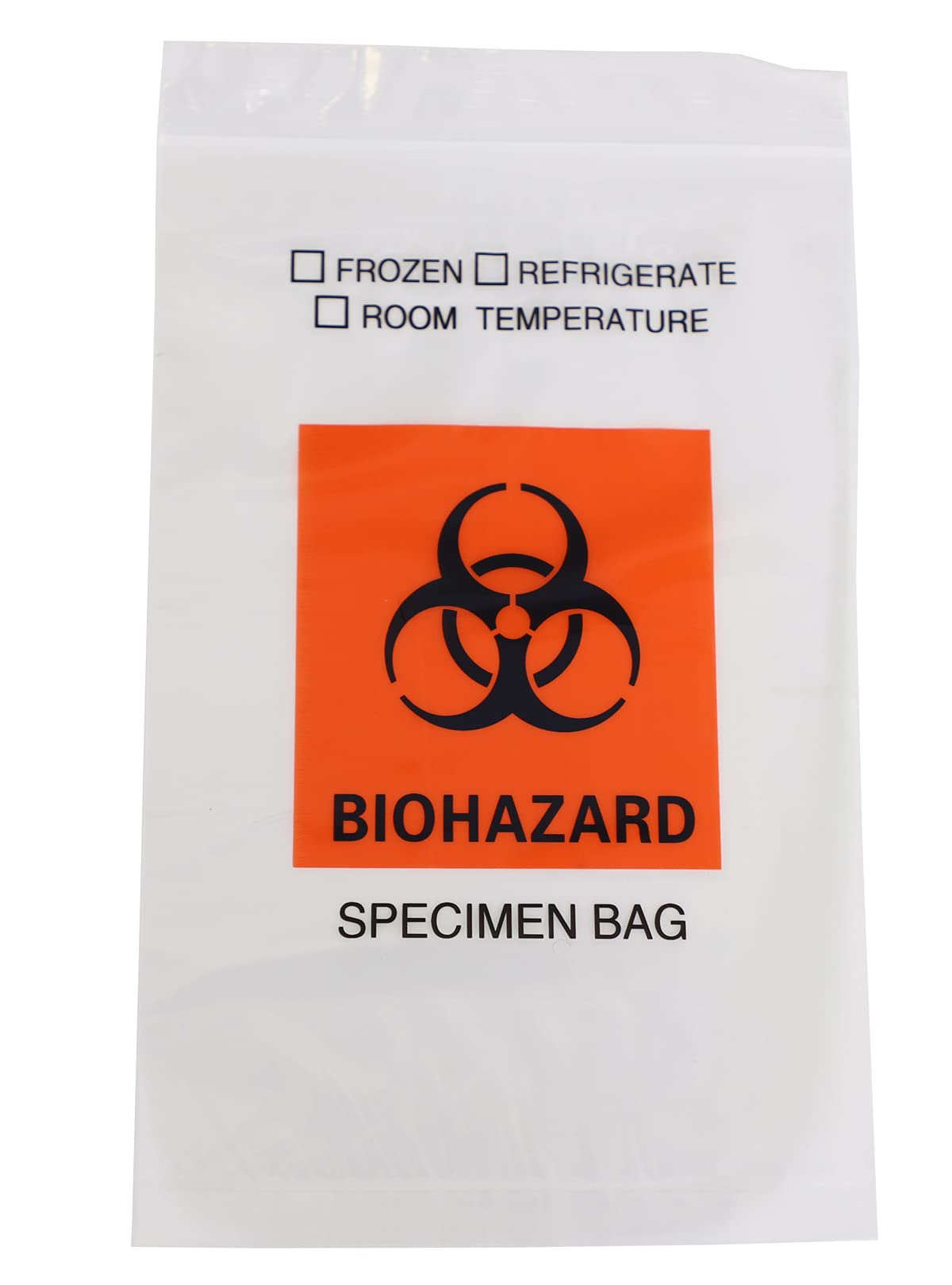 6" x 9" Biohazard Bag for Specimen Collection Clear Plastic Zip Lock Bag 6x9 with Extra Pouch/Pocket for Documentation (1000, 6 x 9)