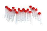 SNT Biotech 100pc Cryovial Plastic Centrifuge Tubes, 10ml, Flat Bottom, Conical Inside, Red Screw Cap, No-Leak