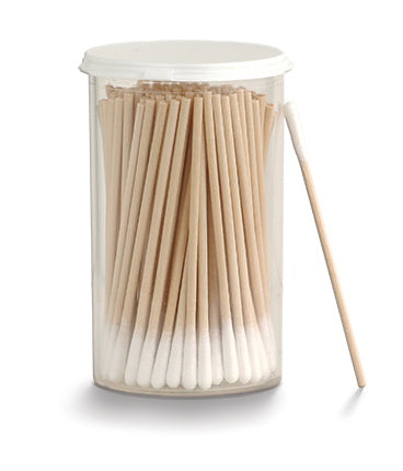 Puritan 3" Small Cotton Swab w/Wooden Handle & Vial - 833-WCS 100 per Vial-Cleaning Swab, Cs