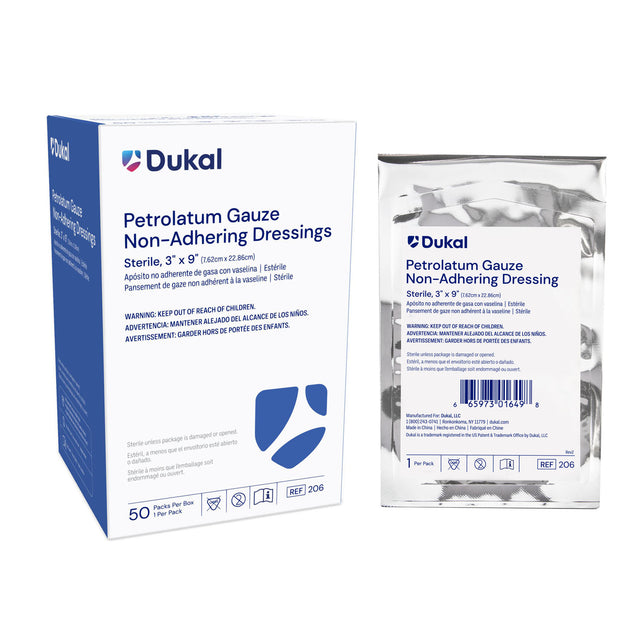 DUKAL ALBA STERILE PETROLATUM GAUZE DRESSINGS - 206