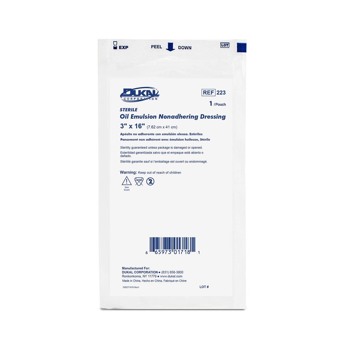 DUKAL ALBA PERMEABLE NON-ADHERING DRESSINGS - 223