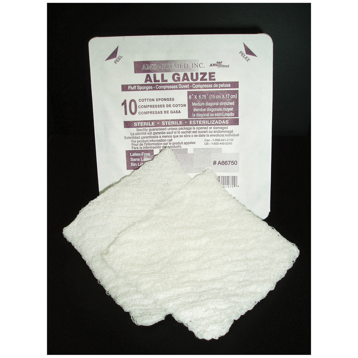 AMD MEDICOM FLUFF SPONGES - A66752