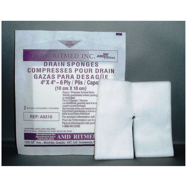 AMD MEDICOM TRACH & IV NON-WOVEN DRESSING SPONGES - A9210-NP