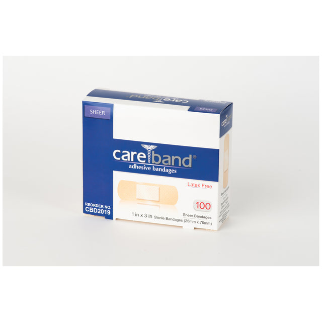 ASO CAREBAND™ SHEER ADHESIVE STRIP BANDAGES - CBD2019