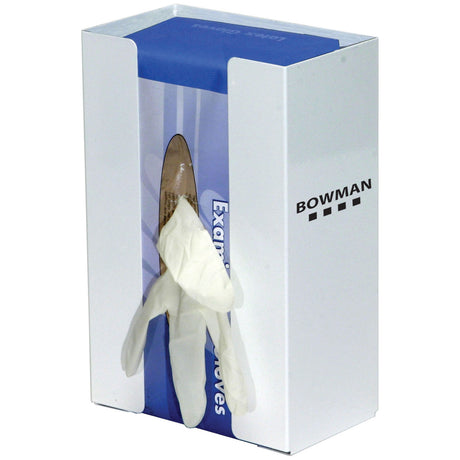 MARKETLAB BOWMAN WHITE POWDER COATED METAL SINGLE GLOVE DISPENSERS - GB-074