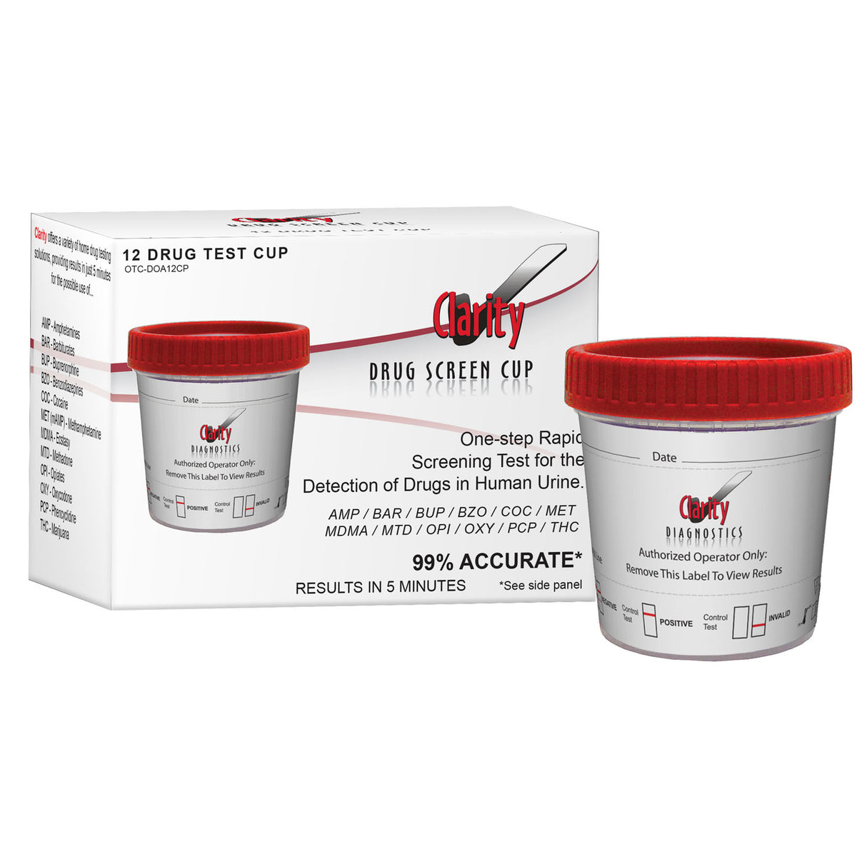 CLARITY DIAGNOSTICS DRUGS OF ABUSE - OTC-DOA12CP