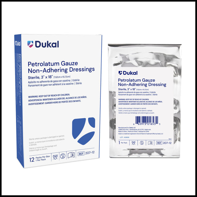 DUKAL ALBA STERILE PETROLATUM GAUZE DRESSINGS - 207-12