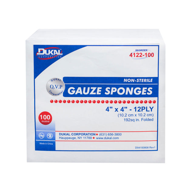 DUKAL WOVEN COTTON GAUZE SPONGES - 4122-100