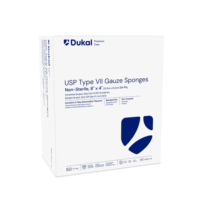 DUKAL X-RAY DETECTABLE GAUZE SPONGES - 4824-2X